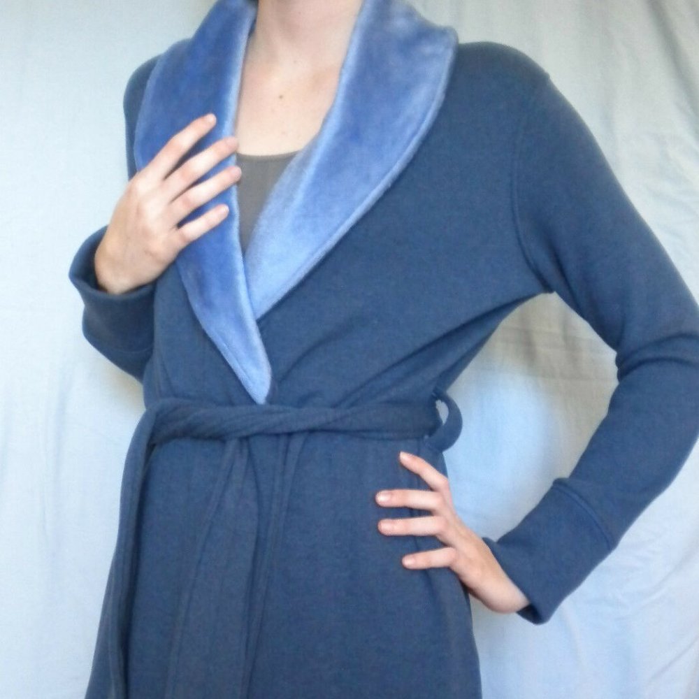 UGG AUSTRALIA DUFFIELD Long ROBE Blue Jay NEW NWT!